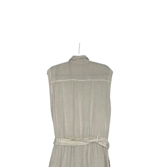 Young Fabulous and Broke Cuba Linen Blend Jumpsuit  in Tan |Size M - Picture 7 of 10